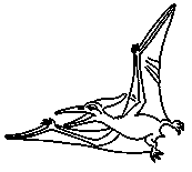 coloriage dinosaure volant